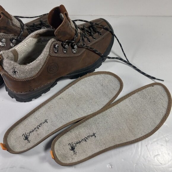 Timberland Hikers Smartwool Mens 8M Nubuck Ankle with Vibram Eco Step Outsole - Picture 7 of 16